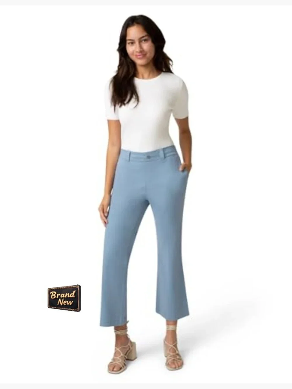 Ultra Stretch Chino Kick Flare Pants with Pockets